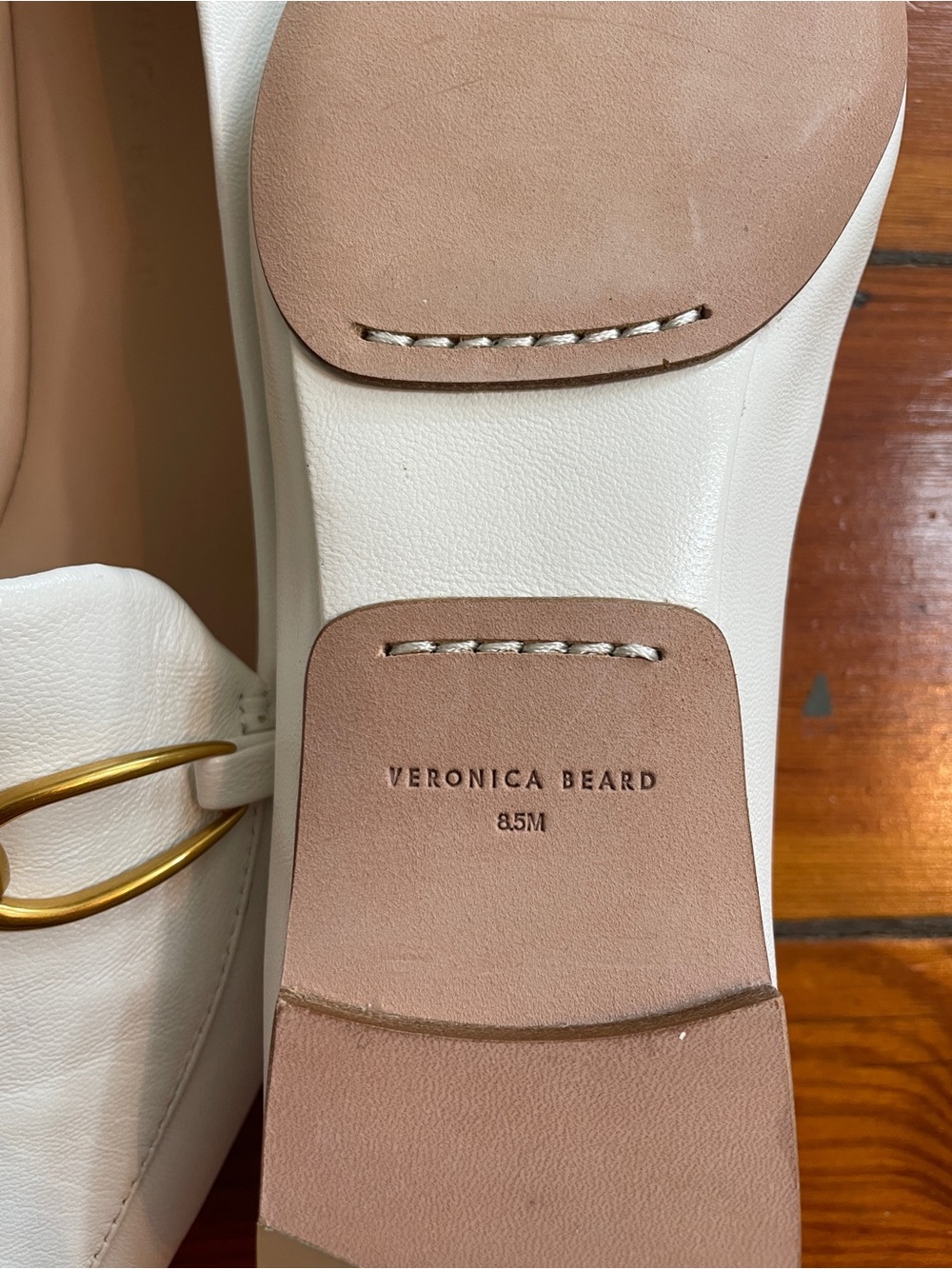 NWOB VERONICA BEARD Champlain Chain Pointed Toe Leather Flat Sz 8.5 ❤️🎀 - Picture 13 of 13